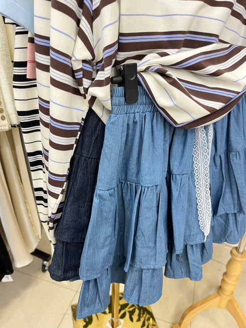 Frill Tiered Short Skirts